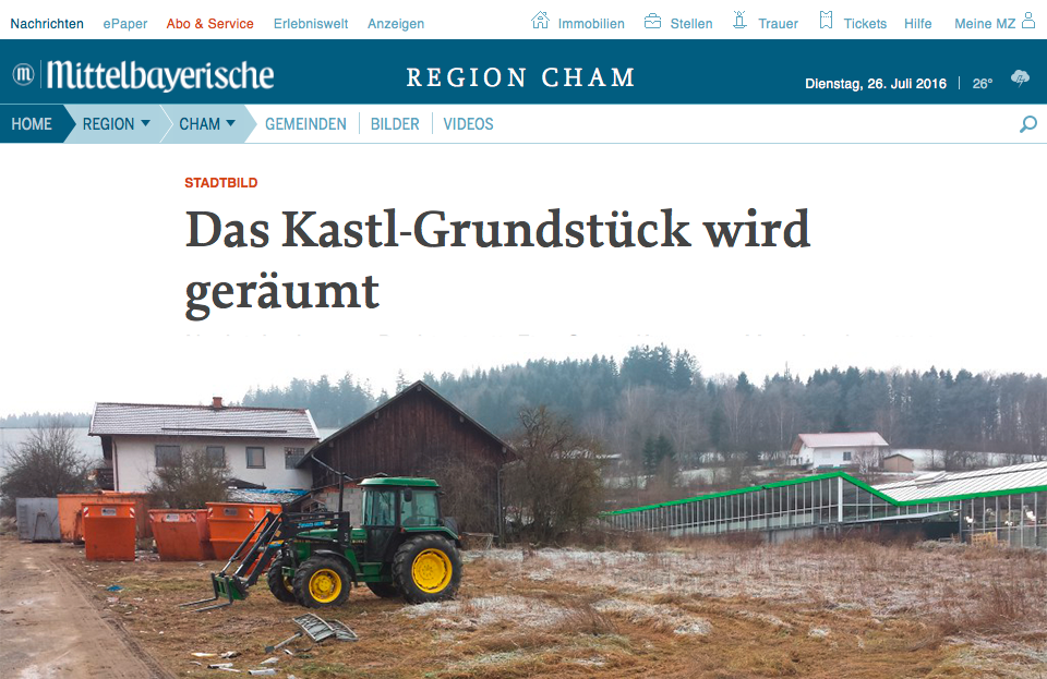 Artikel Kastl Grundstück